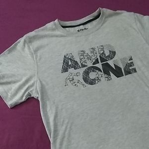 And1 Boy's Gray & Black Short Sleeve Graphic Basketball Tee Sz. Youth XL (14/16)